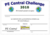 PE Central Challenge Certificates